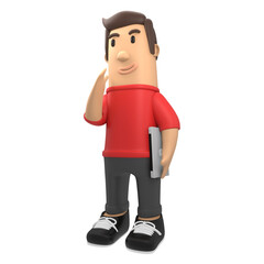 business man 3d illustration. a professional in developing business and managing marketing strategies to increase office income