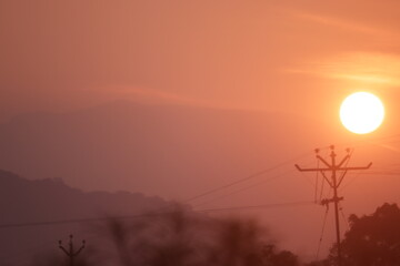 sunrise over the mountains