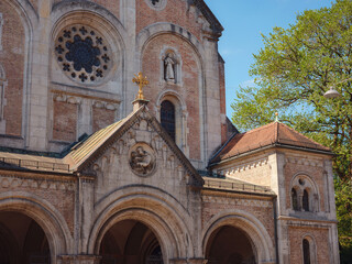 Obraz premium facade details Kirche Sankt Anton in Munich Germany