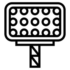 Spotlight line icon style