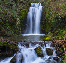 Fototapeta na wymiar Putzubeltz Ur-jauzia waterfall, Arantza, Navarre