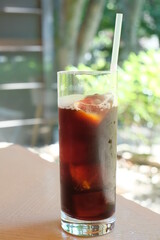 glass of coffee with ice