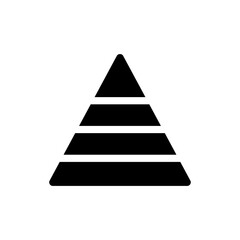 pyramid chart glyph icon