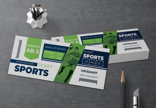 Sports Event Ticket Design Template