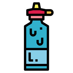 bottle filled outline icon style