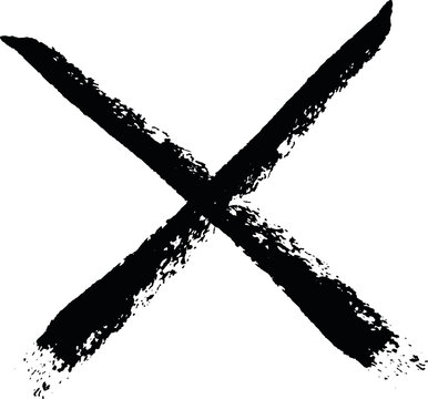 Rune Gebo. Hand Drawn Wax Chalk Texture, Mystical, Esoteric, Occult, Magic Glyphs. For Game Interface.