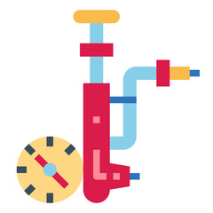 air pump flat icon style