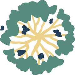 abstract tree top view illustration.