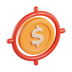 Financial Target 3D Icon