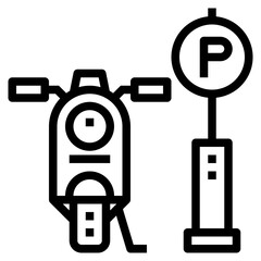 parking line icon style