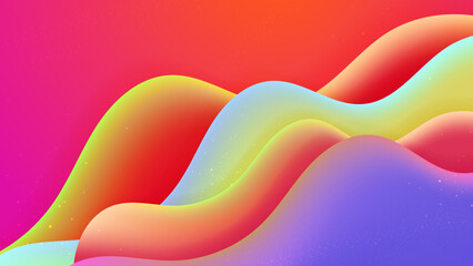 Abstract colorful wave 3d background