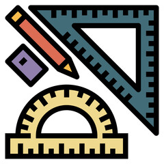 Geometry filled outline icon style