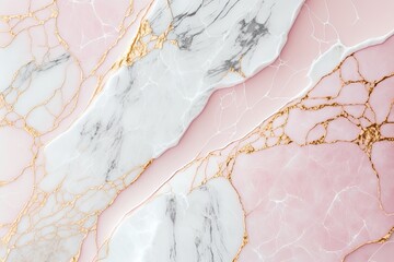 soft pink marble stone texture with gold streaks, generative ai composite