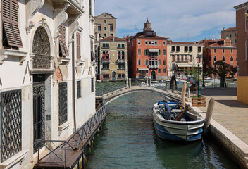 Obraz na płótnie Canvas Peaceful and charming district of Dorsoduro in Venice. Italy