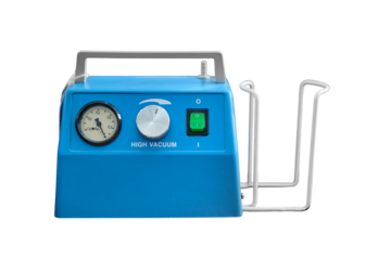 Portable aspirator for pumping fluid out of the lungs, isolated on a white background