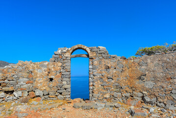 Ruine Festung Insel Spinalonga (Kalydon) in Elounda, Agios Nikolaos, Kreta (Griechenland)