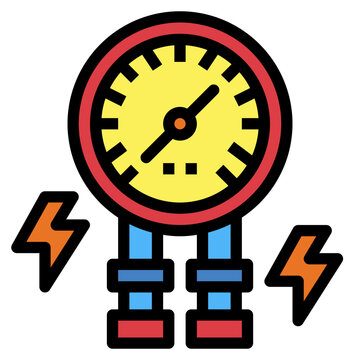 recommend clip art: Gauge filled outline icon style