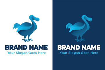modern dodo bird illustration logo design © wastucitra
