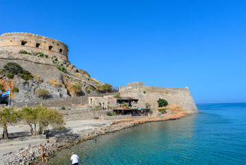 Fototapeta na wymiar Festung auf der Insel Spinalonga (Kalydon) in Elounda, Agios Nikolaos, Kreta (Griechenland)