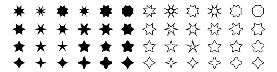 Star icon. Star icon set.Vector collection.