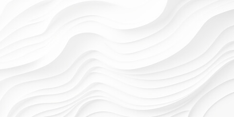 Obraz premium Abstract white paper wave background and abstract gradient and white wave curve lines banner background design. White wave modern abstract background design. space style. white background.