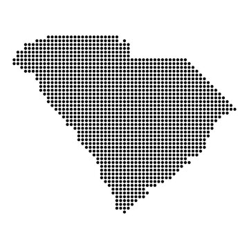 South carolina map shape, united states of america. Flat concept icon symbol vector illustration