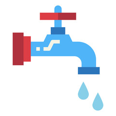 faucet flat icon style