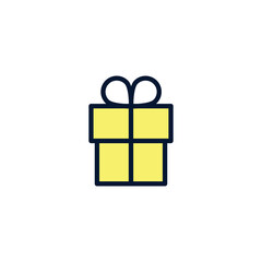 Illustration of gift icon on white background