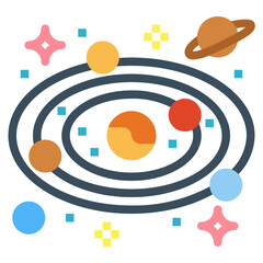 orbit flat icon style © smalllike