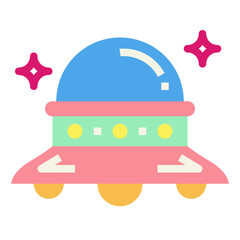 ufo flat icon style