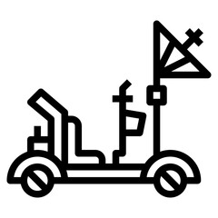 Lunar Roving Vehicle line icon style