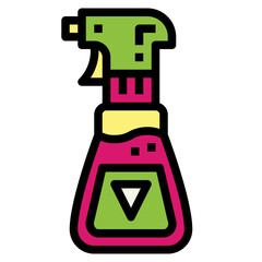 spray filled outline icon style