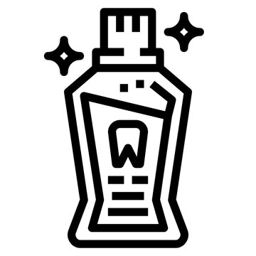 recommend clip art: mouthwash line icon style