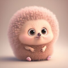 Little cute hedgehog made with generated ai