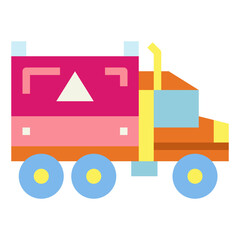 truck flat icon style