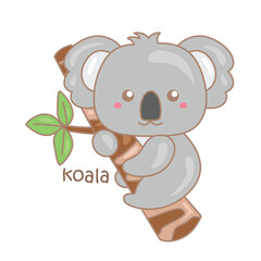 Alphabet K For Koala Vocabulary Illustration Vector Clipart