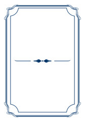 Certificate of commendation, oriental pattern, arabesque pattern, damask pattern decorative lines Vintage frames and emblems.