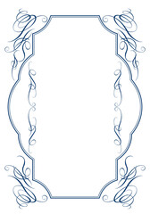 Certificate of commendation, oriental pattern, arabesque pattern, damask pattern decorative lines Vintage frames and emblems.