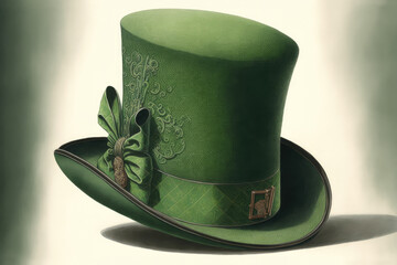 St. Patricks day hat, festivity for irish holidays in Ireland. Generative Ai