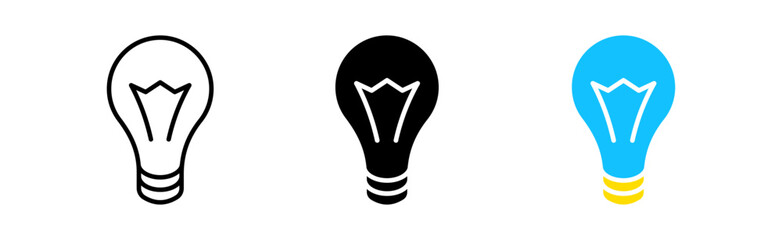 Idea line icon. Invented, idea, think, theory, conjecture, thought, reasoning, development, progress. Meditation concept. Vector icon in line, black and color style on white background