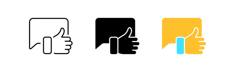 message icon set. Chat, like, speech bubble, text, app, messenger, internet, interlocutor, mail, news, screen. communication concept. vector line icon in different styles