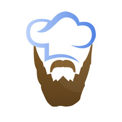 chef icon on a white background, vector illustration
