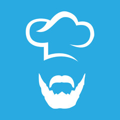 chef icon on a white background, vector illustration
