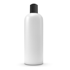 White bottle black lid isolated transparent