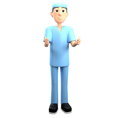 health doctor 3d illustration. a medical expert who will provide healing to all his patients