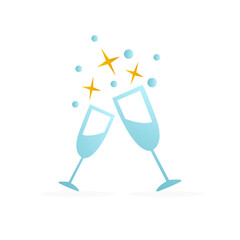 glasses icon on a white background, vector illustration