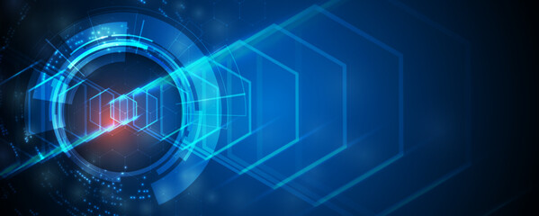 Quantum processing. Deep learning artificial intelligence. Future new technology  for business or science presentation