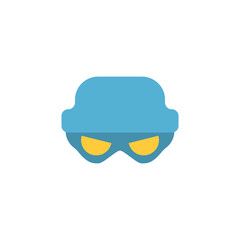 incognito icon, hat and mask, vector illustration
