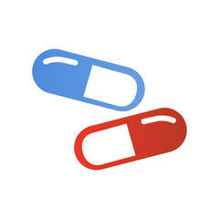 pill icon, pharmacy concept, vector illustration