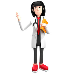 health doctor 3d illustration. a medical expert who will provide healing to all his patients